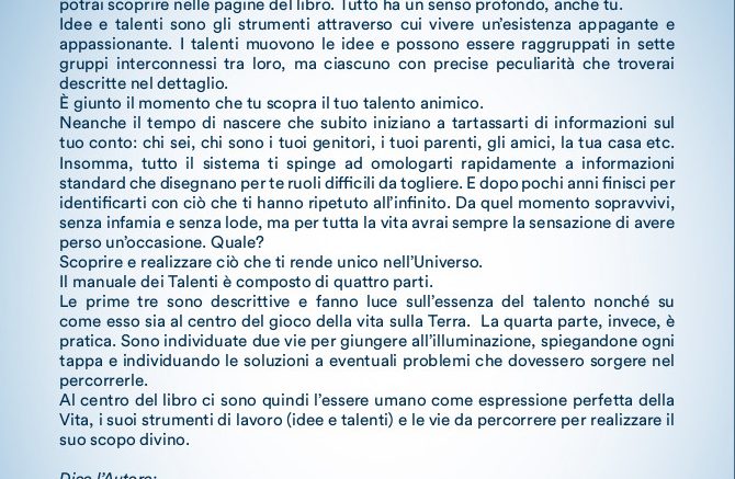 Il Manuale dei Talenti - Dove Acquistare il Libro di Daniele F. Cavallo.